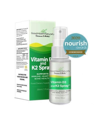 Vitamin D3 and K2 spray