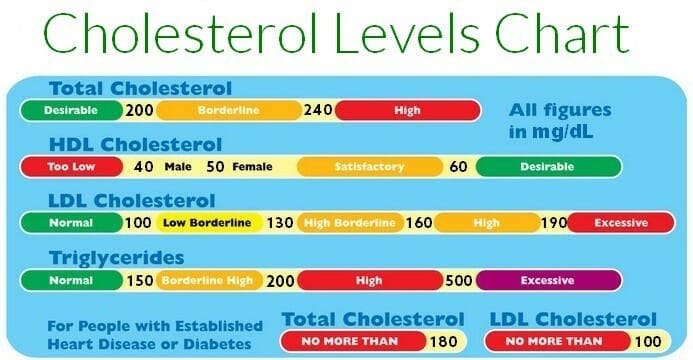 Cholesterol chart